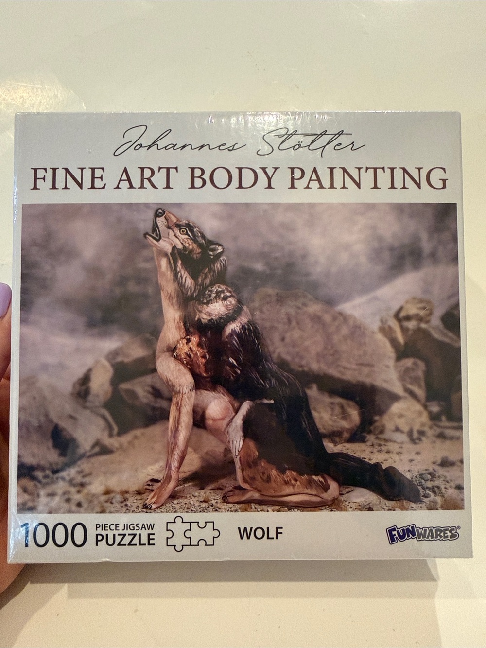 NWT Johannes Stötter Fine Art Body Painting "Wolf" 1000-Piece Puzzle